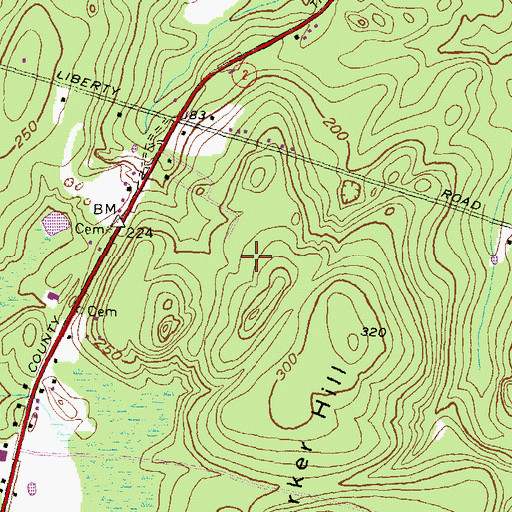 Topographic Map of Hazard Sherman Plot, RI