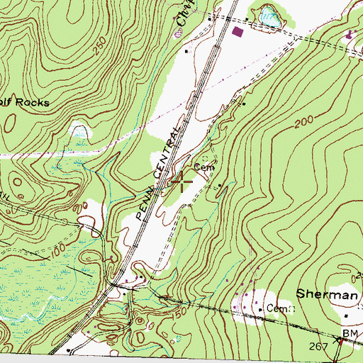 Topographic Map of Henry Family Plot, RI