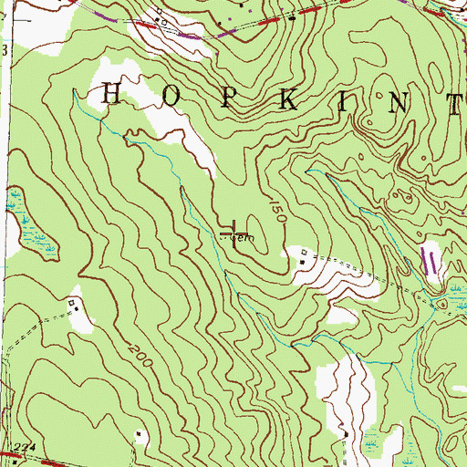 Topographic Map of Hezekiah Collins Plot, RI