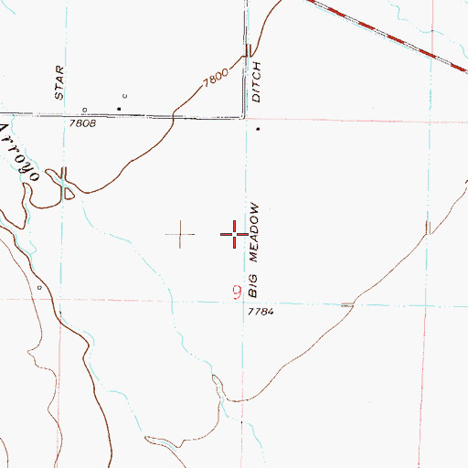 Topographic Map of Big Meadow Ditch, CO