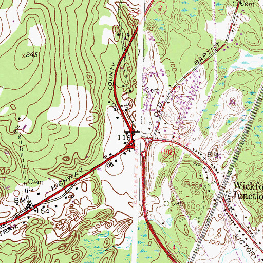 Topographic Map of Interchange 5, RI