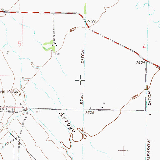 Topographic Map of Star Ditch, CO