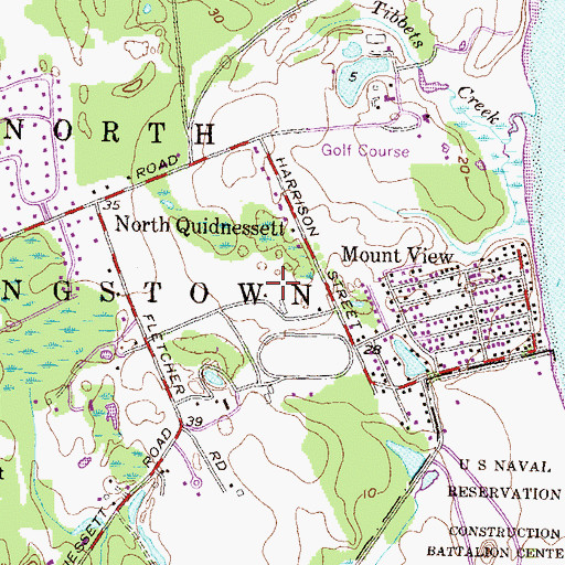Topographic Map of John Wightman Cemetery, RI