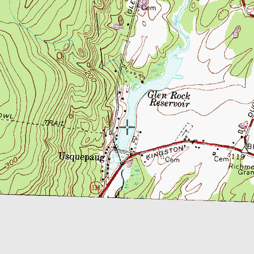 Topographic Map of Kenyon Grist Mill, RI