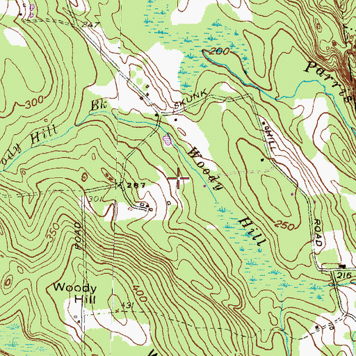 Topographic Map of Lewis Family Cemetery, RI