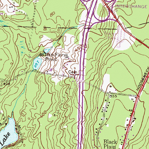 Topographic Map of Lewis Family Cemetery, RI