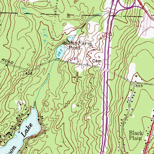 Topographic Map of Lewis Plot, RI