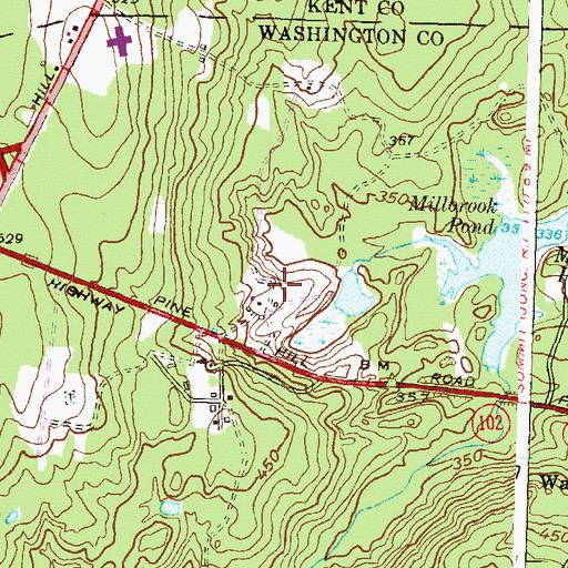 Topographic Map of Lillibridge Burial Ground, RI