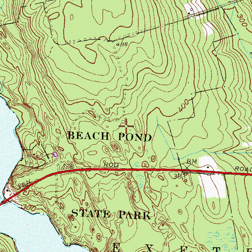 Topographic Map of Locke Cemetery, RI
