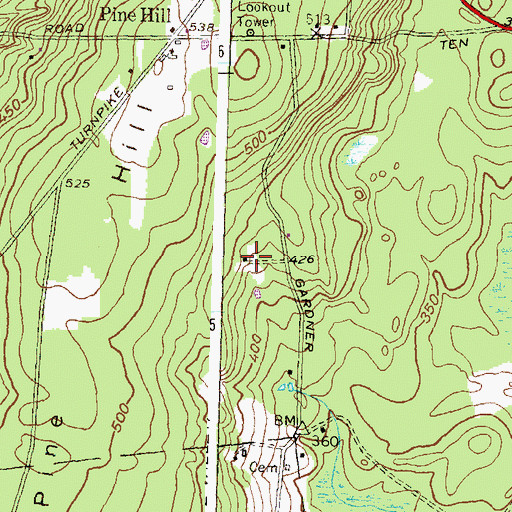 Topographic Map of Lockwood Plot, RI