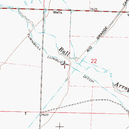 Topographic Map of Turnbull Lunguen Ditch, CO
