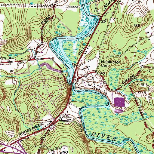 Topographic Map of Old Sabbatarian Meeting-House, RI