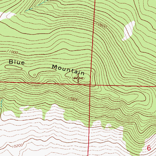Topographic Map of Blue Mountain, CO