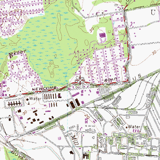 Topographic Map of Peleg Card Cemetery, RI