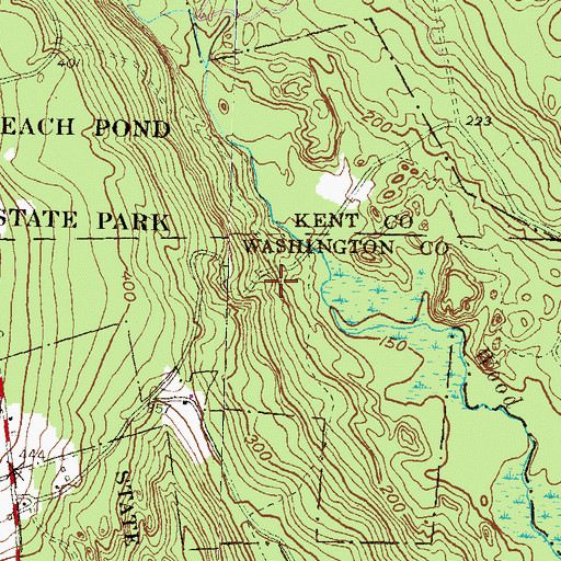 Topographic Map of Perkins Family Plot, RI