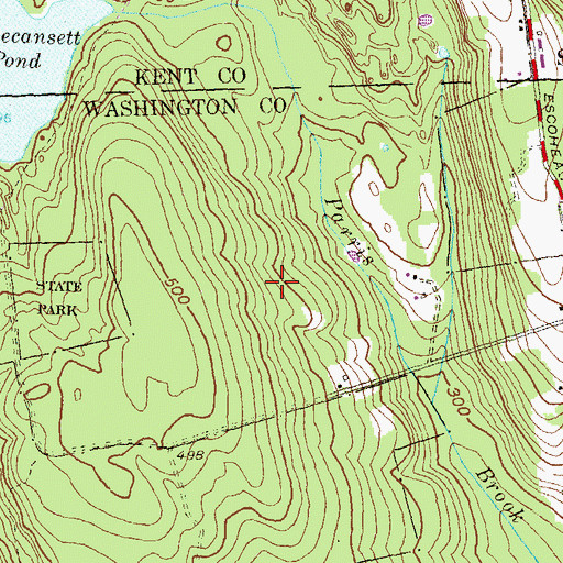 Topographic Map of Perkins Plot, RI