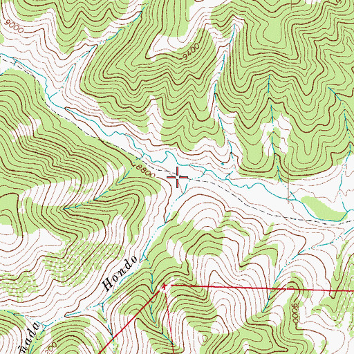 Topographic Map of Caada Hondo, CO