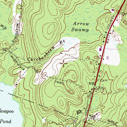 Topographic Map of Potter Plot, RI