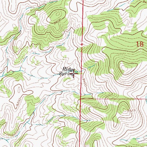 Topographic Map of Ridge Spring, CO