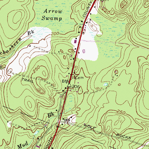 Topographic Map of Ray Plot, RI