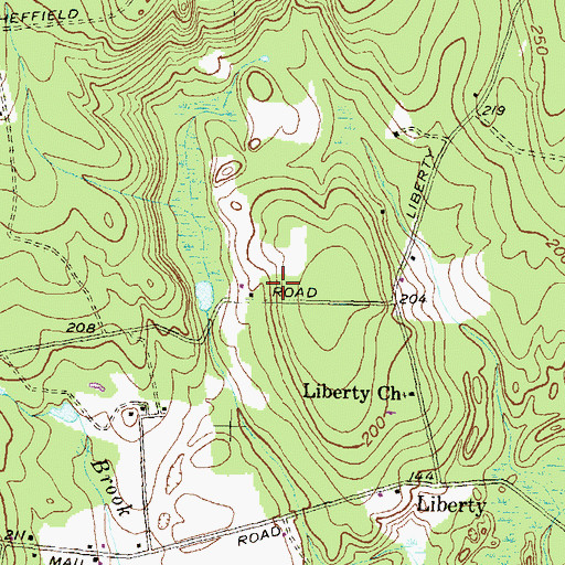 Topographic Map of Reverend Solomon Sprague Plot, RI