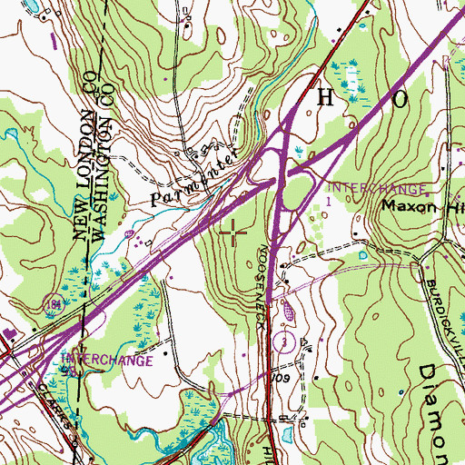 Topographic Map of Reynolds - Johnson Lot, RI