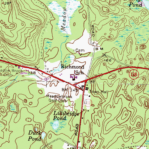 Topographic Map of Richmond Elementary School, RI