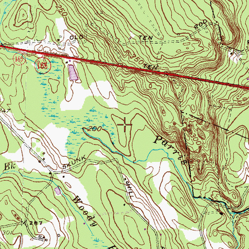 Topographic Map of Richmond Family Plot, RI