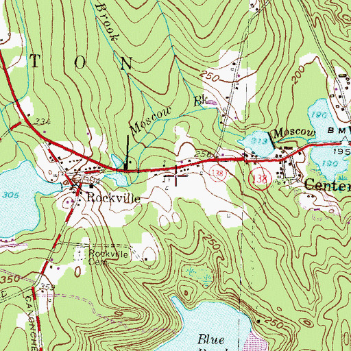 Topographic Map of Rockville Seventh Day Baptist Church, RI