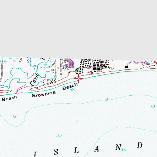 Topographic Map of Roy Carpenters Beach, RI