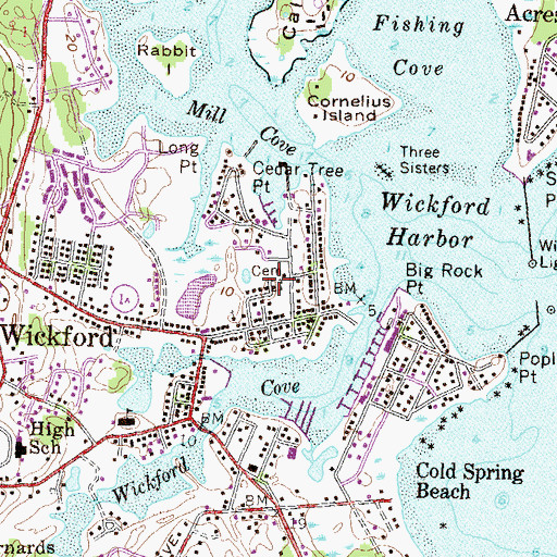 Topographic Map of Saint Paul - Updike Cemetery, RI