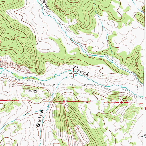 Topographic Map of Lopez Gulch, CO
