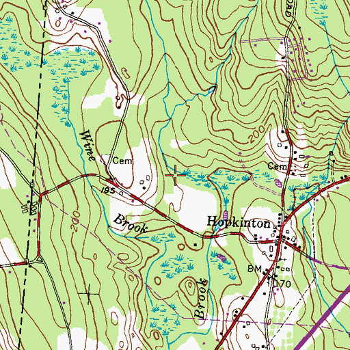 Topographic Map of Sarah Larkin Plot, RI