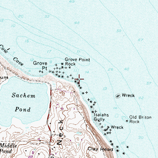 Topographic Map of Settlers Rock, RI