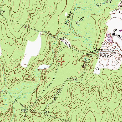 Topographic Map of Sherman Burial Ground, RI