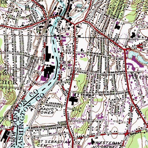 Topographic Map of Society of Friends Church, RI