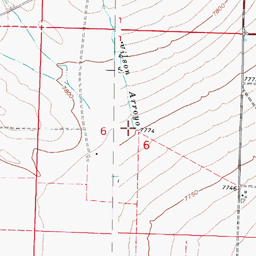 Topographic Map of Wilson Arroyo, CO