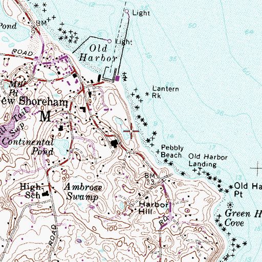 Topographic Map of Spring House Ice Pond, RI