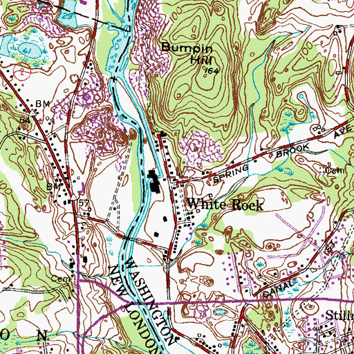 Topographic Map of Springbrook Elementary School, RI