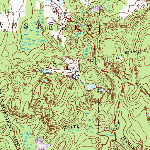 Topographic Map of Sullivan Quarries (historical), RI