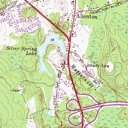 Topographic Map of Colonel Joseph Taylor Plot, RI