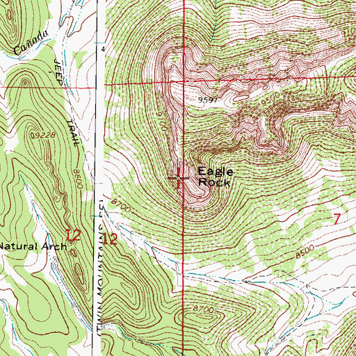 Topographic Map of Eagle Rock, CO