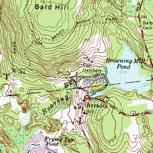 Topographic Map of Tomaquag Indian Museum, RI