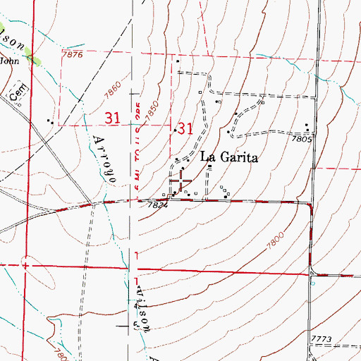 Topographic Map of La Garita, CO