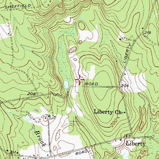 Topographic Map of Warwick Sportsmans Club, RI