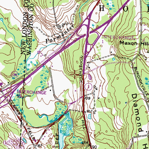 Topographic Map of Wells Plot, RI