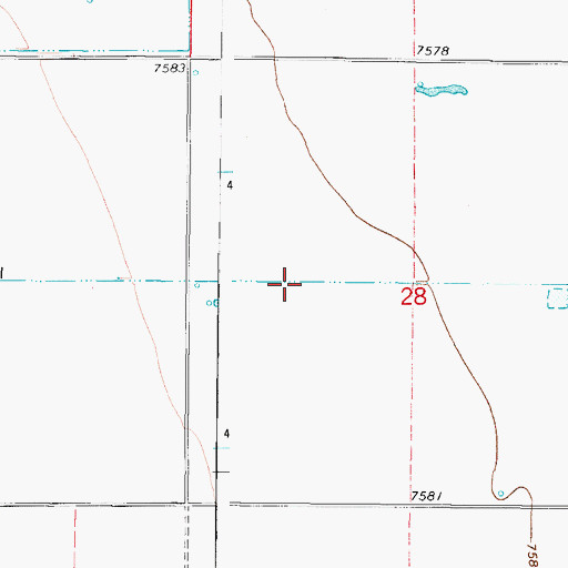 Topographic Map of Lateral Fortyseven, CO