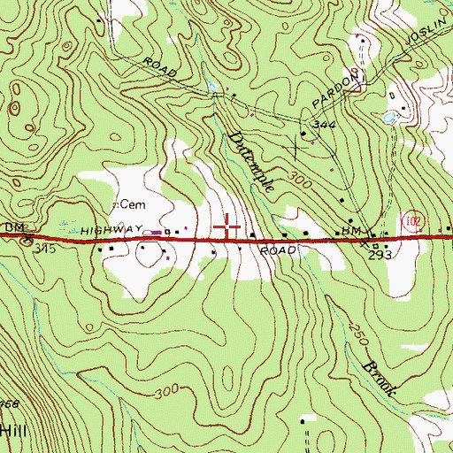 Topographic Map of Whitford Plot, RI