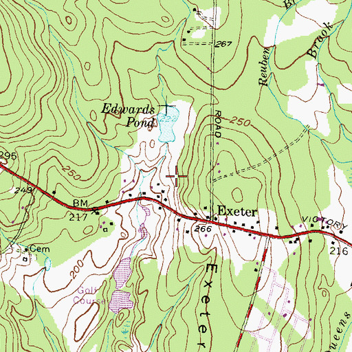 Topographic Map of Whitman - Thurston Plot, RI
