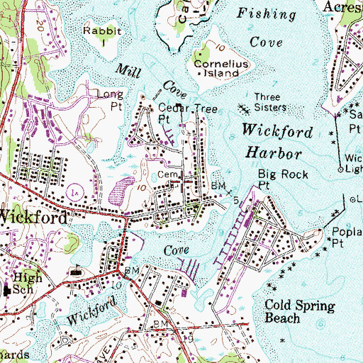 Topographic Map of Fowler - Bates - Wightman Plot, RI